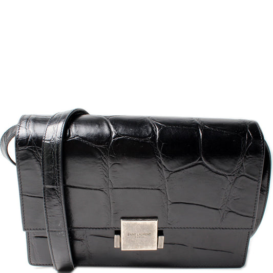 Bellechasse Croc Embossed Shoulder Medium
