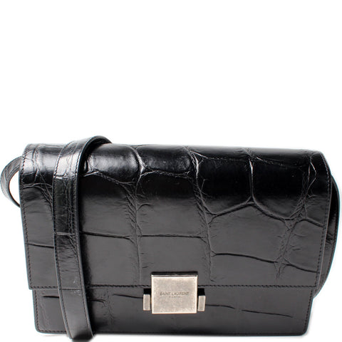 Bellechasse Croc Embossed Shoulder Medium
