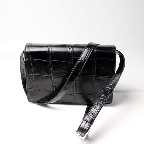 Bellechasse Croc Embossed Shoulder Medium