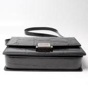 Bellechasse Croc Embossed Shoulder Medium