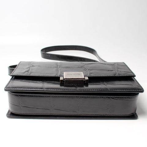 Bellechasse Croc Embossed Shoulder Medium