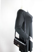 Bellechasse Croc Embossed Shoulder Medium