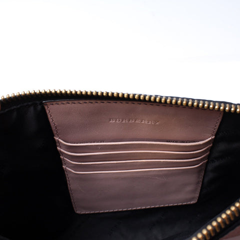 Peyton Leather Check Crossbody