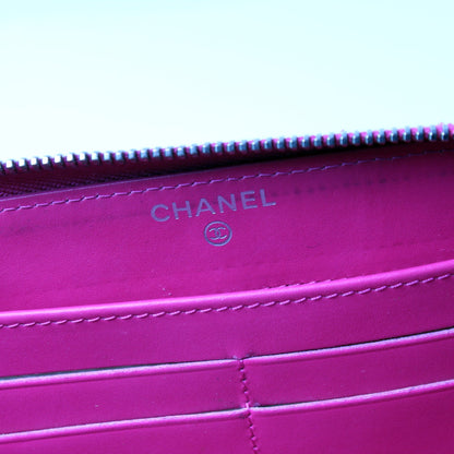 CC Caviar Long Zip Around Wallet
