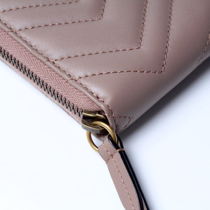 443123 GG Marmont Zip Around Wallet lbcase