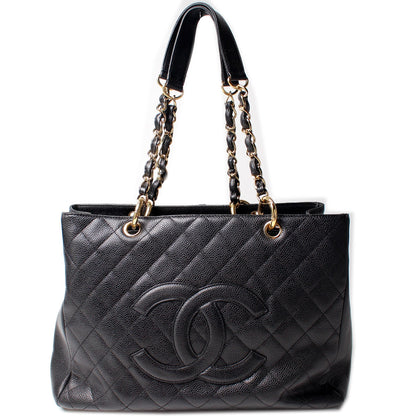 Grand Shopping Tote Caviar