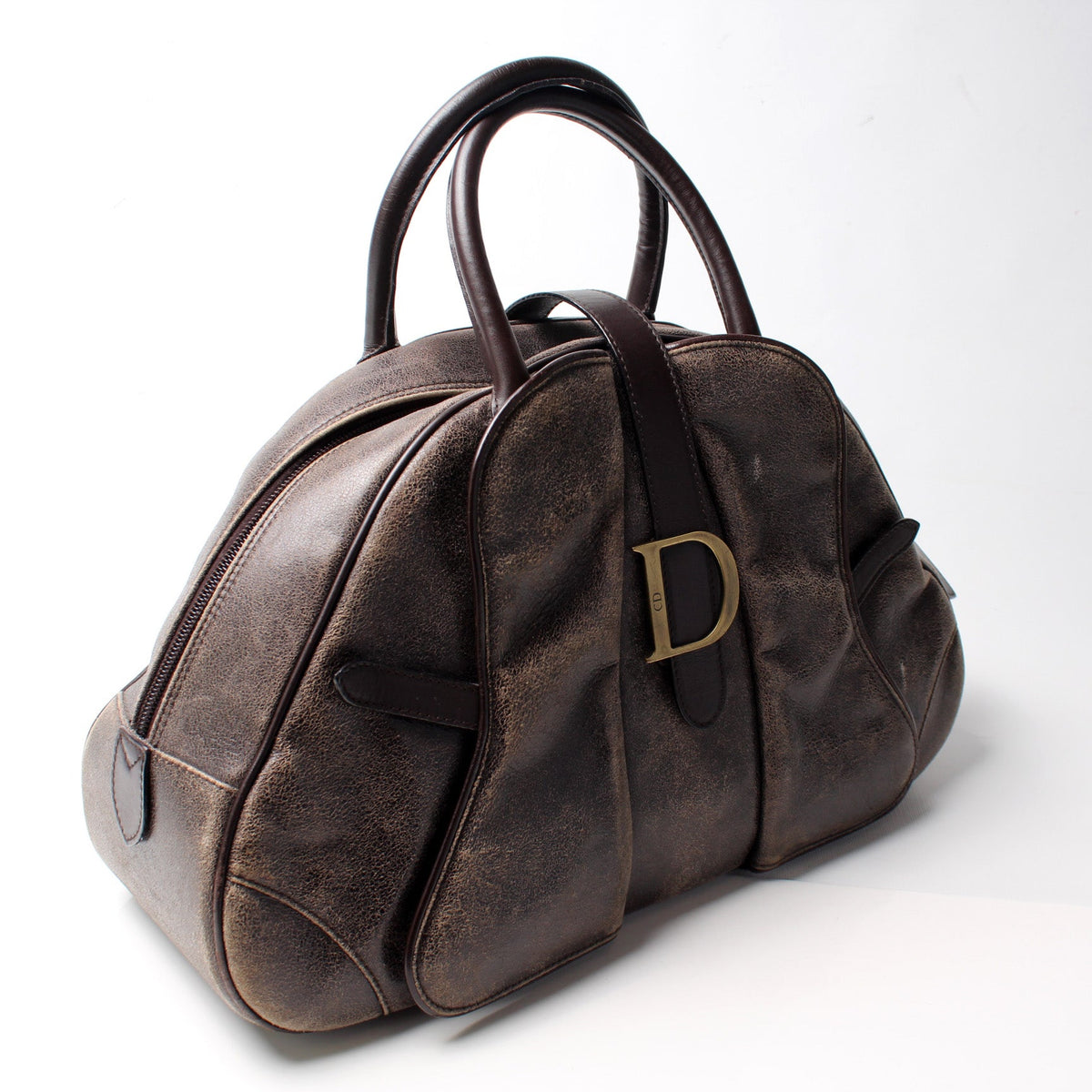 Double Saddle Bowler Aged Leather