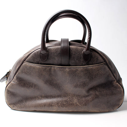 Double Saddle Bowler Aged Leather