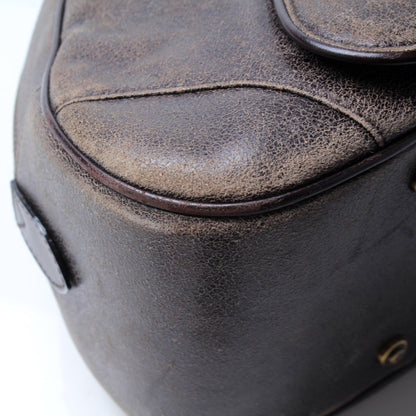 Double Saddle Bowler Aged Leather