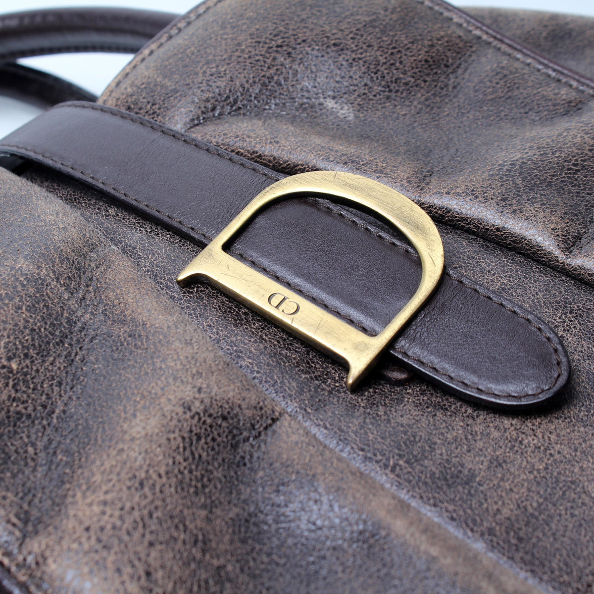 Double Saddle Bowler Aged Leather