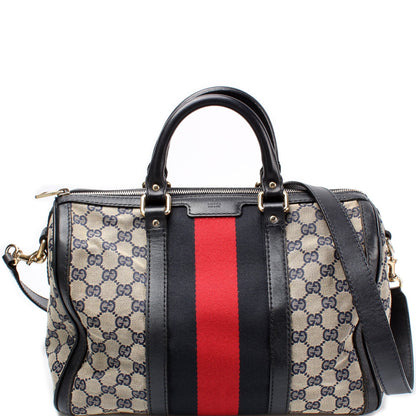 247205 GG Canvas Boston Bag lbcase