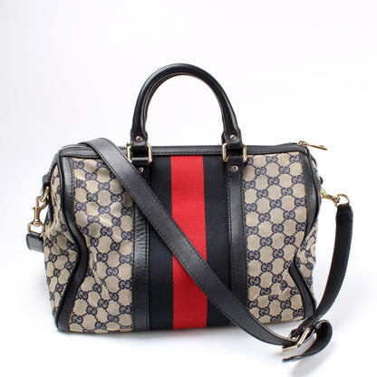247205 GG Canvas Boston Bag lbcase