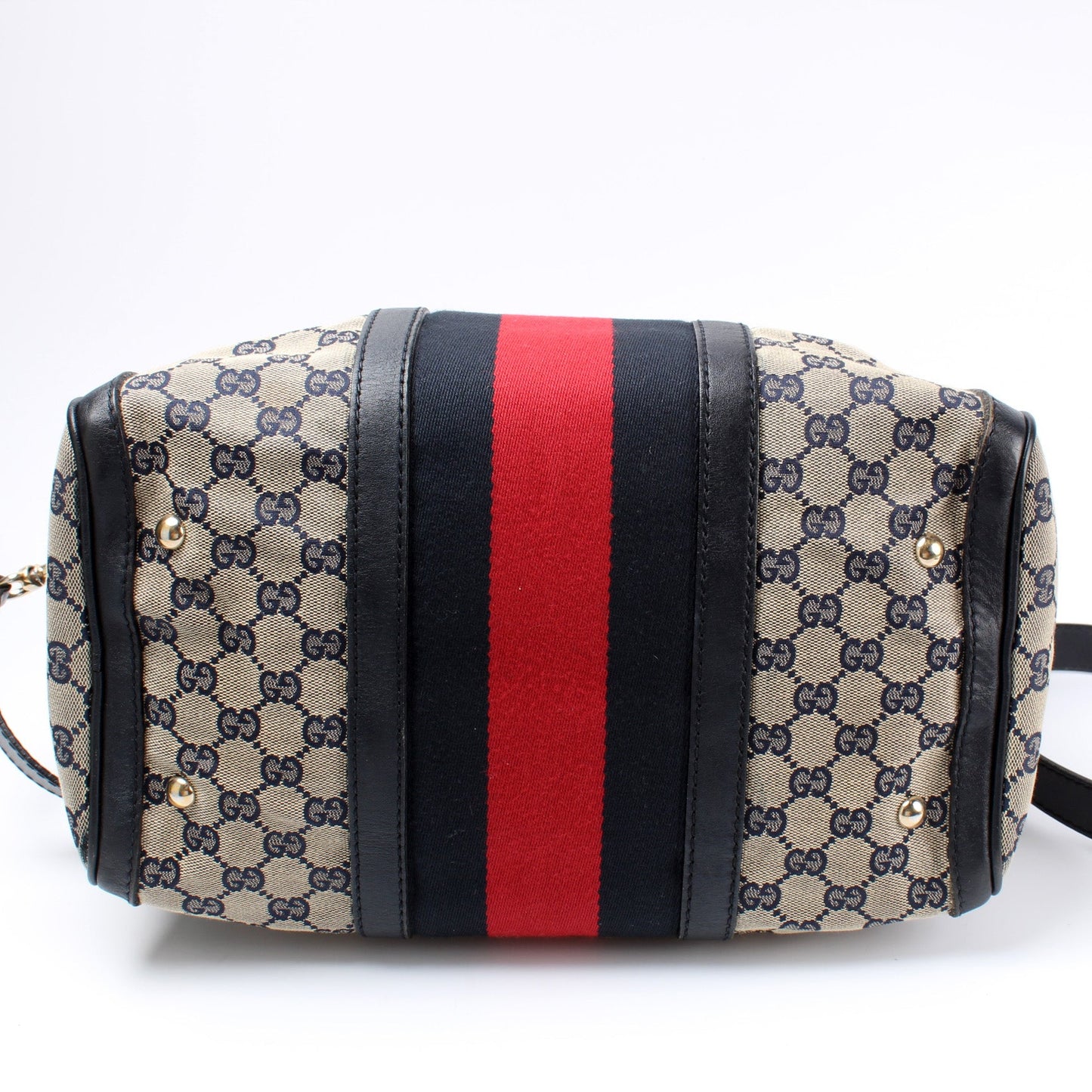 247205 GG Canvas Boston Bag lbcase