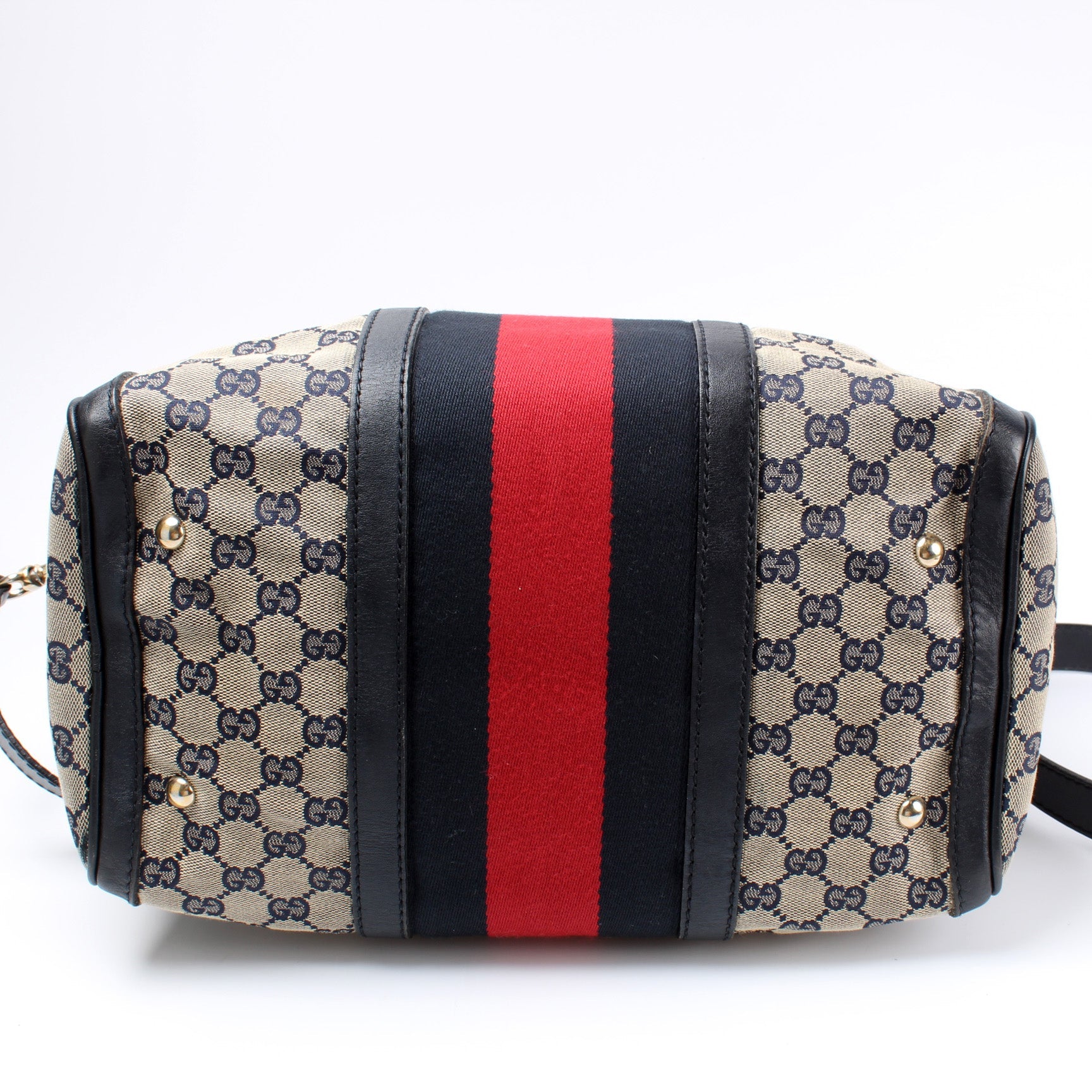 247205 GG Canvas Boston Bag lbcase