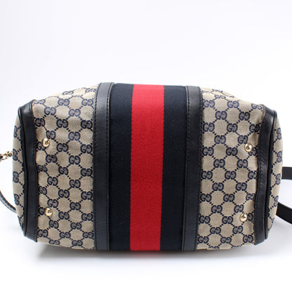 247205 GG Canvas Boston Bag lbcase