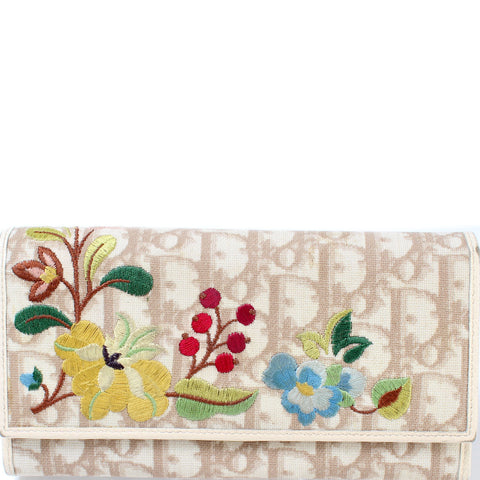 Totter Canvas Flower Flap Wallet