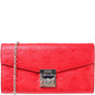 Chain Wallet Embossed Leather