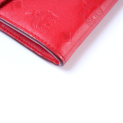 Chain Wallet Embossed Leather