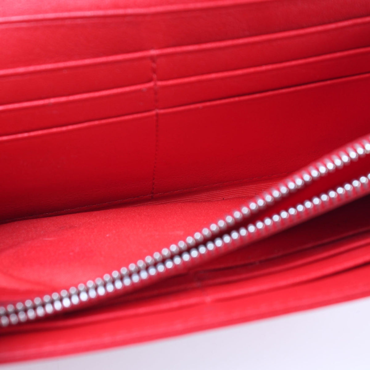 Chain Wallet Embossed Leather