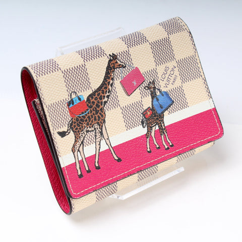Victorine Wallet Damier Azur Christmas Giraffe