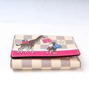 Victorine Wallet Damier Azur Christmas Giraffe