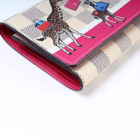 Victorine Wallet Damier Azur Christmas Giraffe