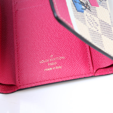 Victorine Wallet Damier Azur Christmas Giraffe