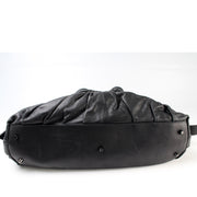 Ruched Leather Hobo Large