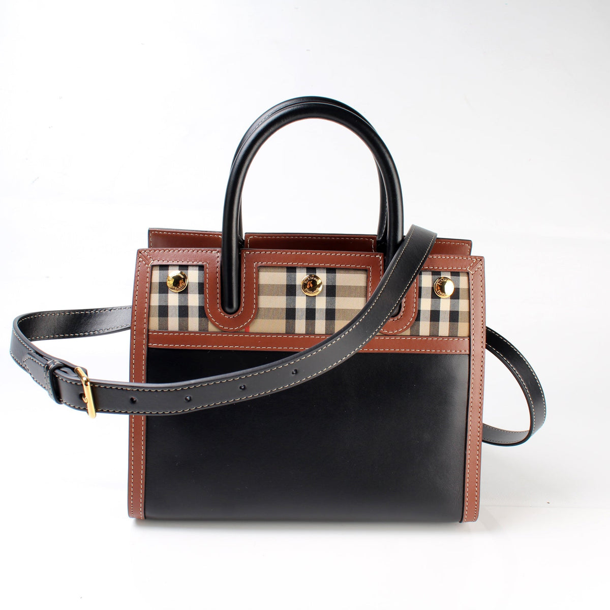 Mini Title Bag Vintage Check/Leather
