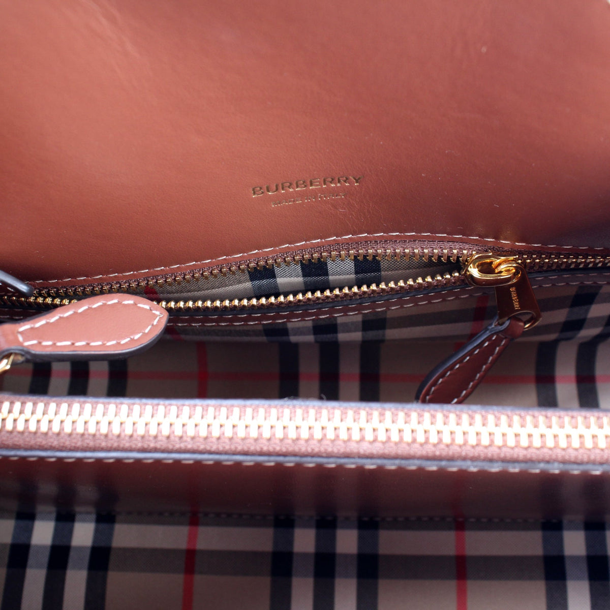 Mini Title Bag Vintage Check/Leather