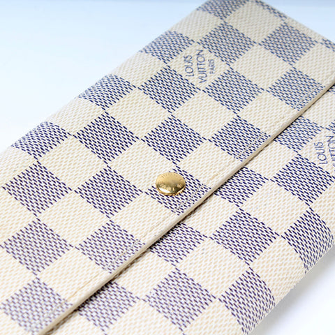 Sarah Wallet Damier Azur