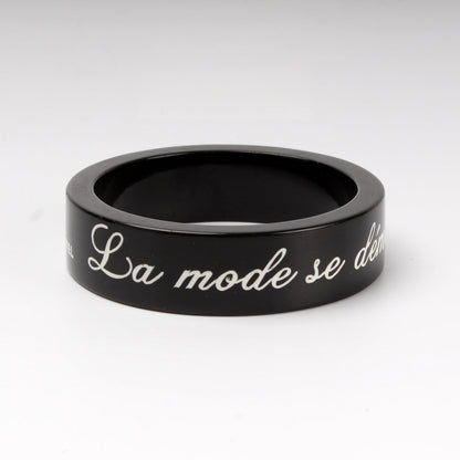 Resin Logo La Mode Se Demode Bracelet Wide