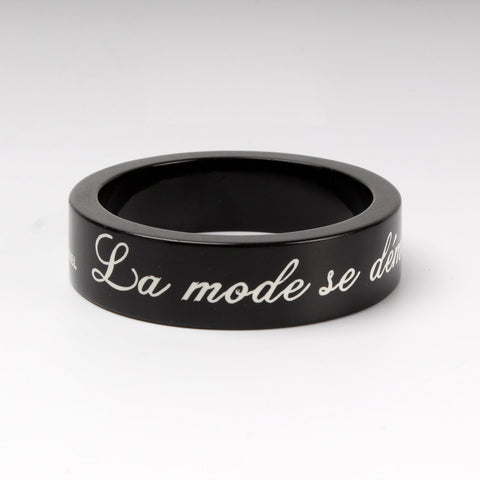 Resin Logo La Mode Se Demode Bracelet Wide