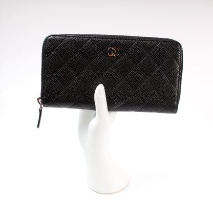 Wallet CC Caviar Small Zip Around