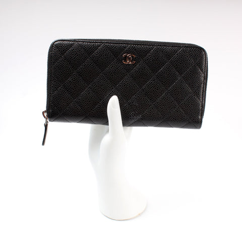 Wallet CC Caviar Small Zip Around