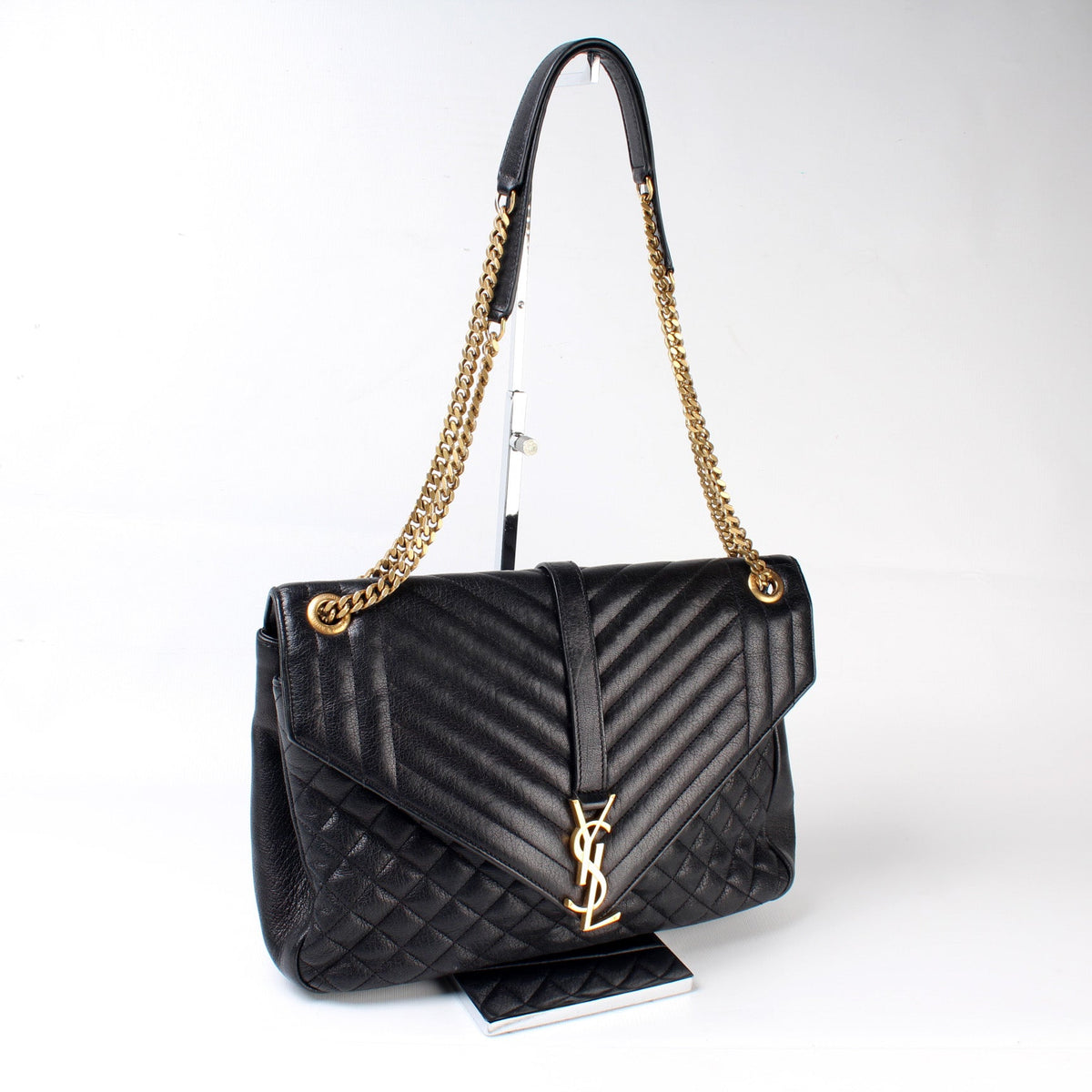 Grain De Monogram Triquilt Large Satchel 440115