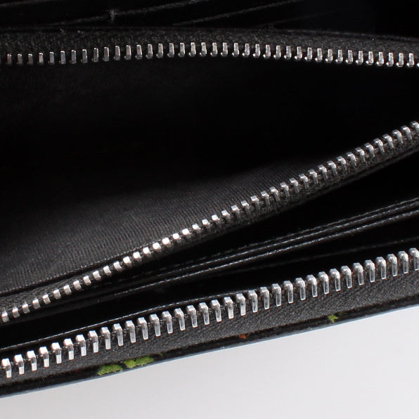 Saffiano Zip Around Wallet Palm Trees