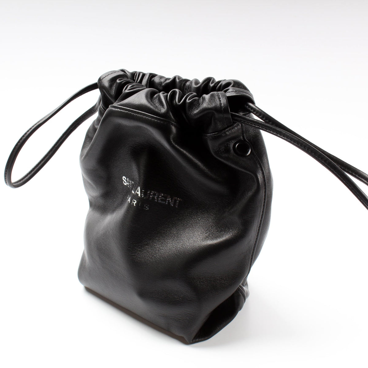 Teddy Drawstring Bag Lambskin