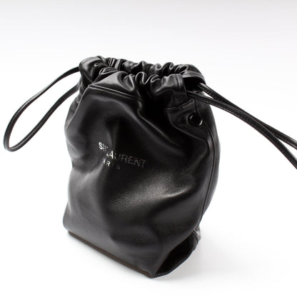 Teddy Drawstring Bag Lambskin