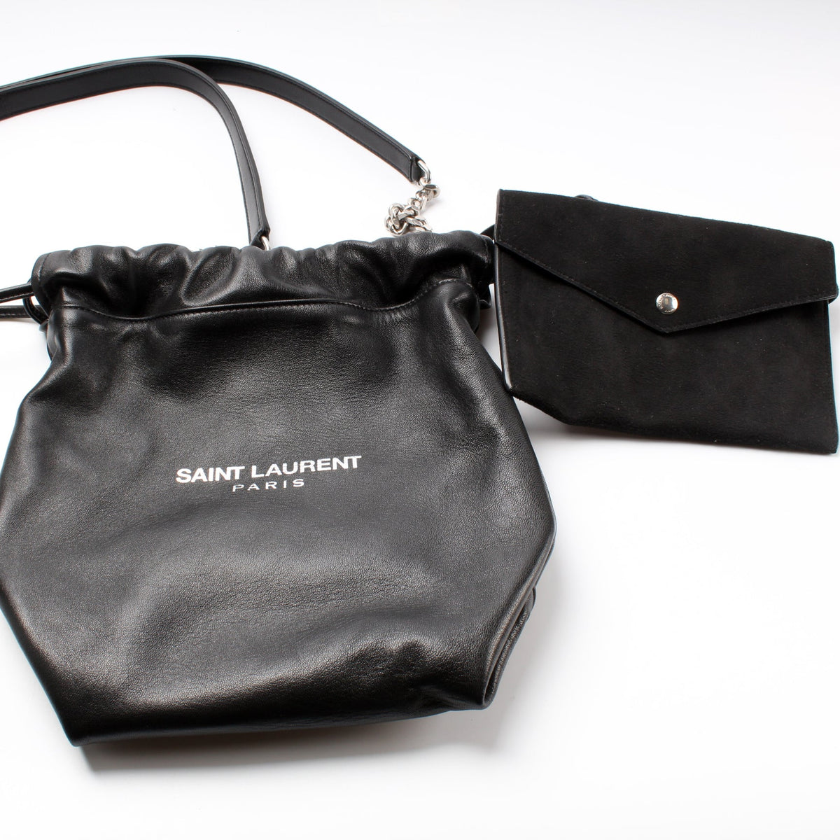 Teddy Drawstring Bag Lambskin