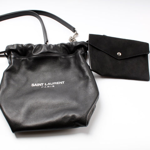 Teddy Drawstring Bag Lambskin