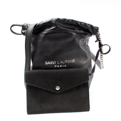 Teddy Drawstring Bag Lambskin