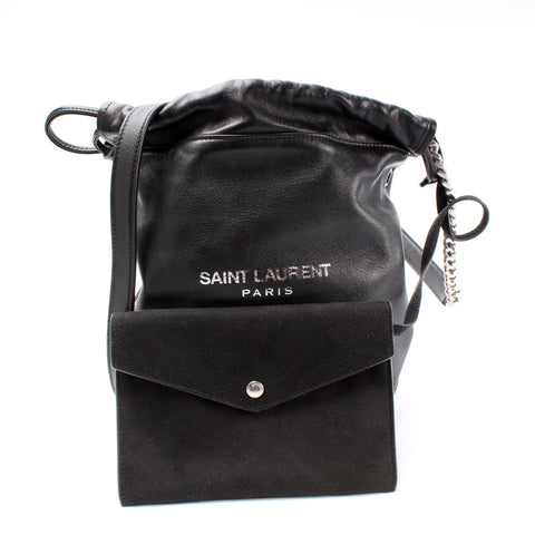Teddy Drawstring Bag Lambskin