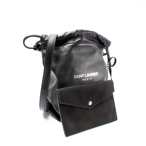 Teddy Drawstring Bag Lambskin
