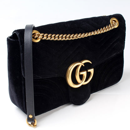 443496 Marmont Velvet Shoulder Medium lbcase