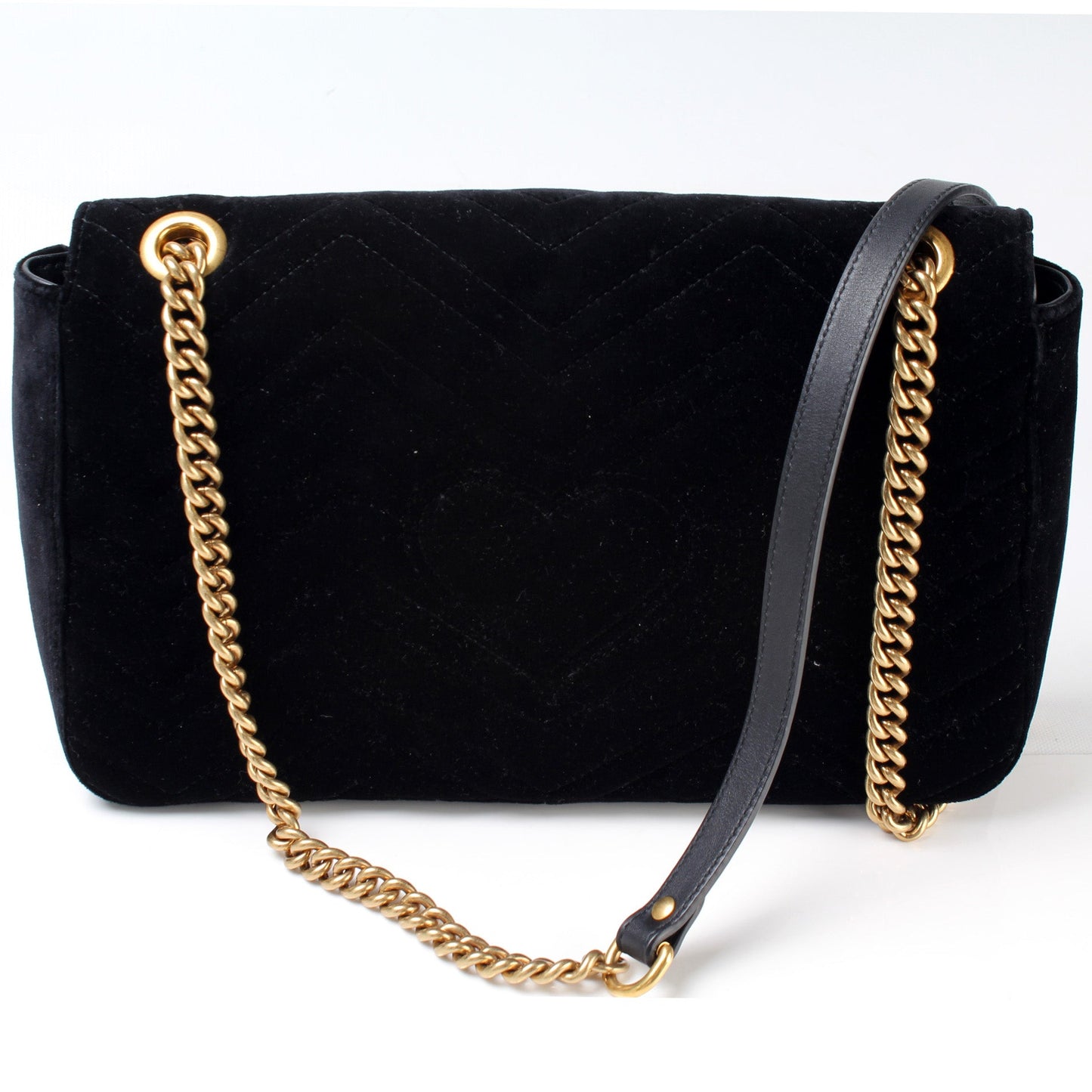 443496 Marmont Velvet Shoulder Medium lbcase