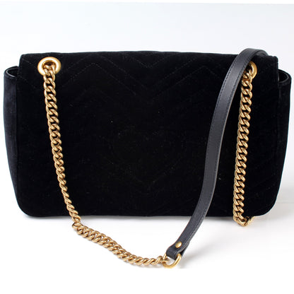 443496 Marmont Velvet Shoulder Medium lbcase