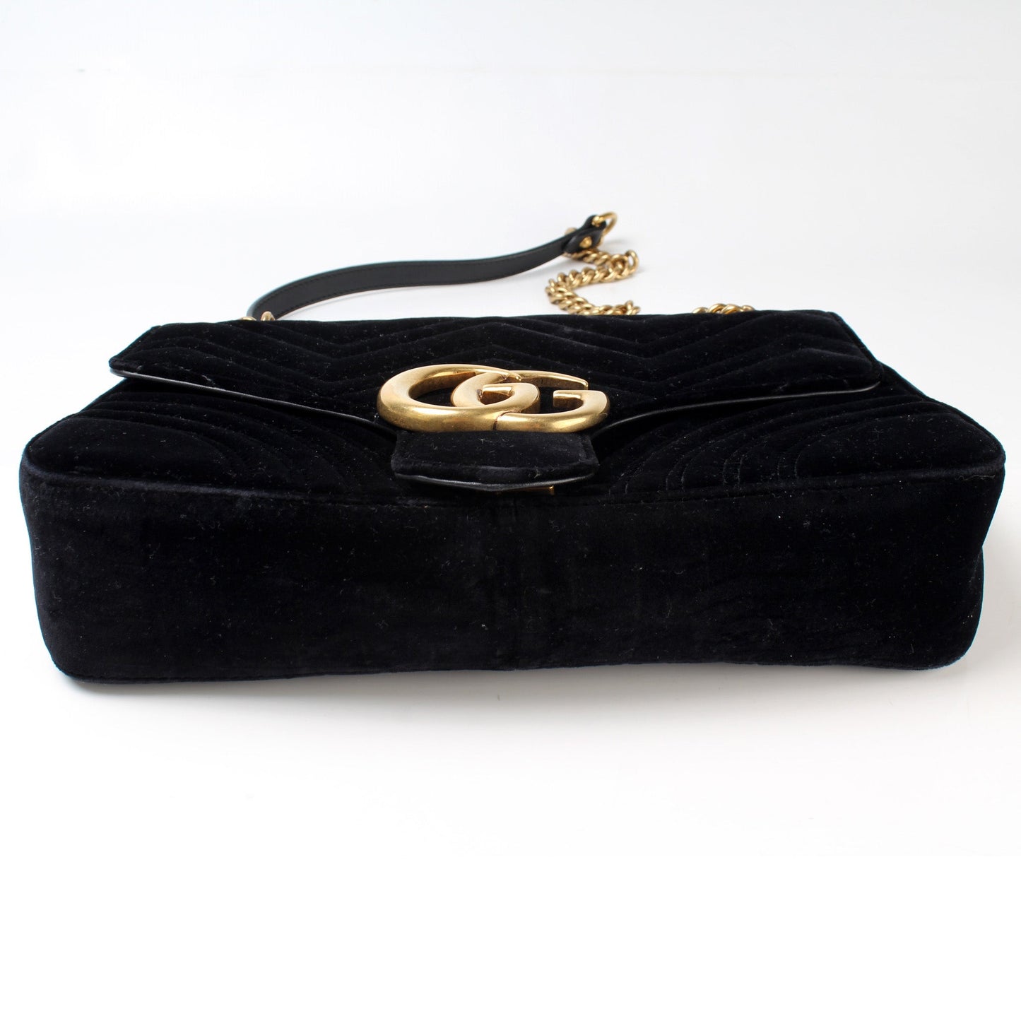 443496 Marmont Velvet Shoulder Medium lbcase