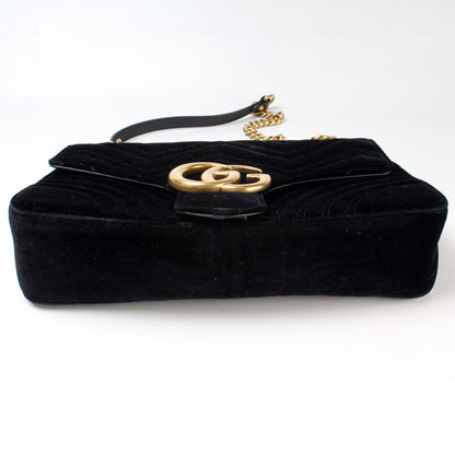 443496 Marmont Velvet Shoulder Medium lbcase