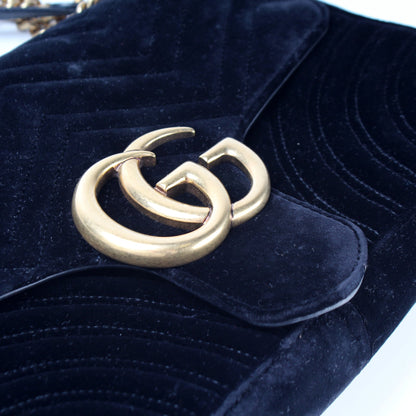 443496 Marmont Velvet Shoulder Medium lbcase